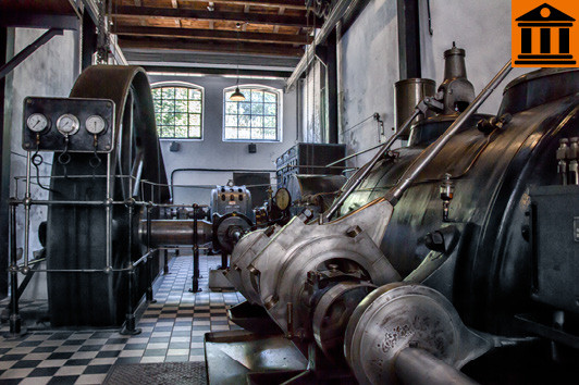 Unsere große Dampfmaschine im Porzellanikon Selb. ©Porzellanikon